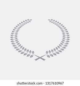 Elegant minimal laurel icon
