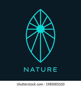 Elegante minimale Blatt-Natur, Vektorlogo-Design-Vorlage. Diese Blattlinie Kunst ist nützlich für Natur, Spa, Schönheitsprodukte, Schmuck, Bio, Luxusprodukte, Salon, Wellness Logo oder Ikone. Weiblicher Stil
