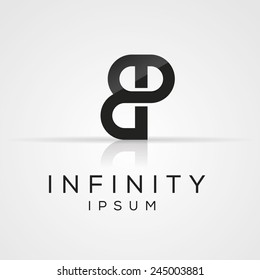 Elegant minimal letter symbol. Alphabet design. Vector illustration.