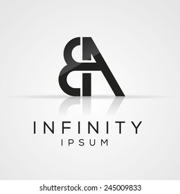 Elegant minimal letter symbol. Alphabet design. Vector illustration.