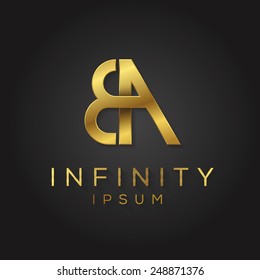 Elegant minimal letter symbol. Alphabet logo design. Vector illustration.