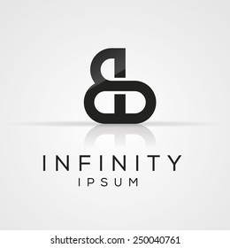 Elegant minimal letter symbol. Alphabet design. Vector illustration.