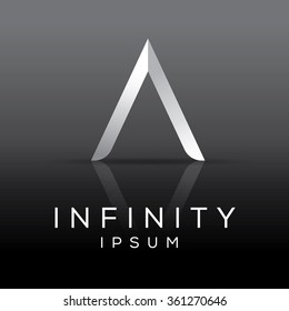 Elegant minimal letter symbol. Alphabet letter A logo design. Vector illustration.
