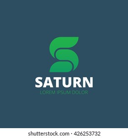 Elegant minimal letter symbol. Alphabet S logo design. Vector illustration.