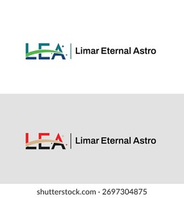 Elegant and minimal lettermark logo featuring the initials “LEA.