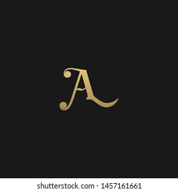 Elegant minimal luxurious AL initial based letter icon logo