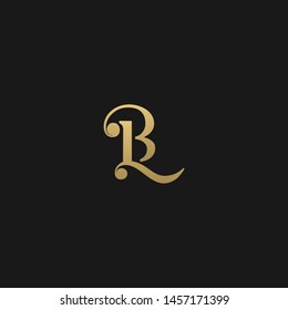 Elegant minimal luxurious BL initial based letter icon logo