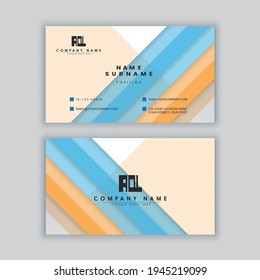 Elegant minimal modern business card template