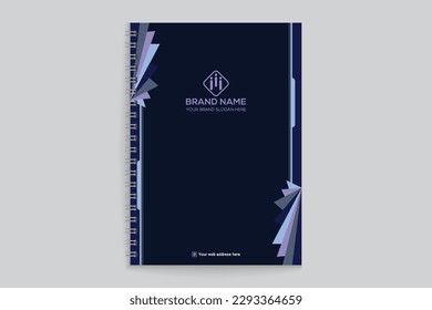 Elegant minimal notebook cover template