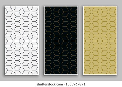 elegant minimal patterns set in tree colors