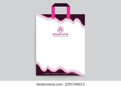 Elegant minimal shopping bag template