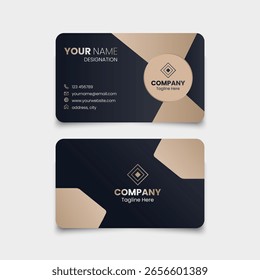 Elegant minimal Simple Business Card Layout. Modern creative name card and business card. Corporate design template, Clean professional business template, business card in black and pitch color.