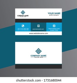 Elegant minimal stylish business card template Stock Illustration