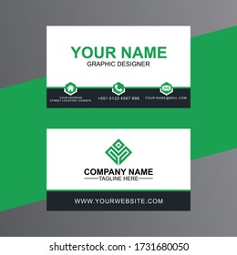 Elegant minimal stylish business card template Stock Illustration