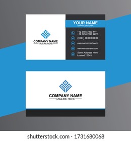 Elegant minimal stylish business card template Stock Illustration