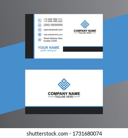 Elegant minimal stylish business card template Stock Illustration