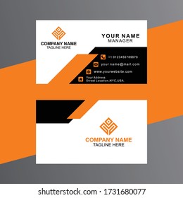 Elegant minimal stylish business card template Stock Illustration