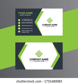 Elegant minimal stylish business card template Stock Illustration