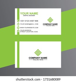 Elegant minimal stylish business card template Stock Illustration