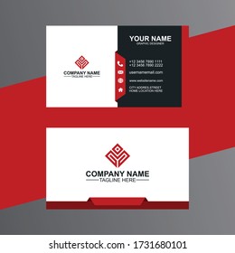 Elegant minimal stylish business card template Stock Illustration