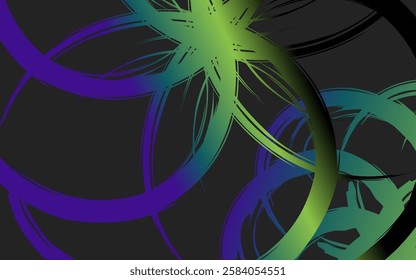 Elegant and Minimalist Abstract Illustration Background Design of artistic circle and stroke patterns with harmonious combination of dark and bright colors.
