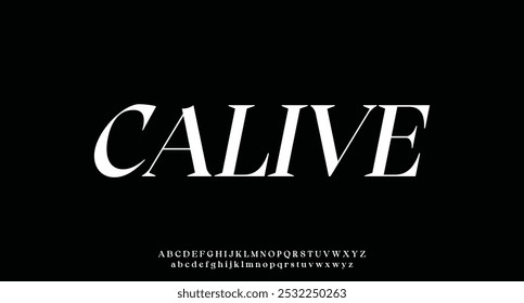 Elegant minimalist alphabet display font vector. Elegant typeface
