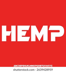 Elegant minimalist alphabet display font vector. Beautiful hemp typeface