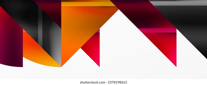 Elegant minimalist background with color metallic circles and triangles, creating harmonious composition of geometric shapes for wallpaper, banner, background, landing page