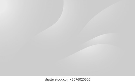 An elegant minimalist background featuring a gray gradient with smooth and flowing wave patterns.
