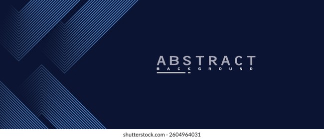 Elegant Minimalist Background with Geometric Line Art in Deep Navy Blue, Perfect for Modern Presentations and Digital Design with its Sophisticated Appeal