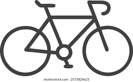 Elegant and Minimalist Bike Icon Line Art Design