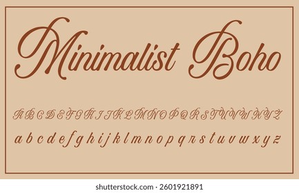 Elegant Minimalist Boho Font Design