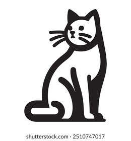  Ilustración de diseño de Vector de gato minimalista elegante