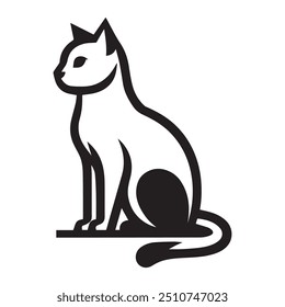  Elegant Minimalist Cat Vector Design Illustration