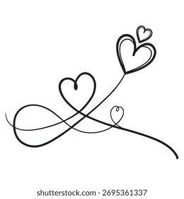 Elegant Minimalist Continuous Heart Design