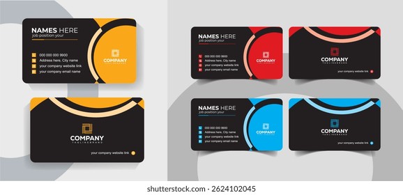  Elegant and Minimalist Corporate Business Card Design for Business Identity