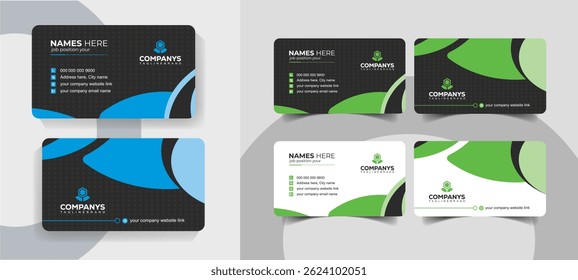  Elegant and Minimalist Corporate Business Card Design for Business Identity