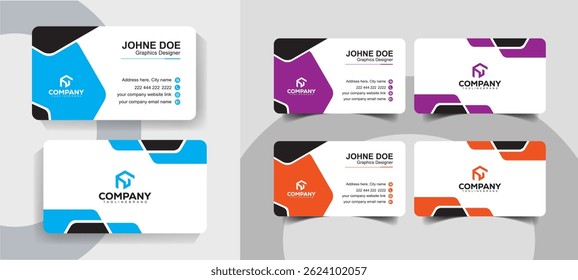  Elegant and Minimalist Corporate Business Card Design for Business Identity