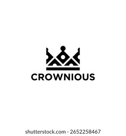 Um design elegante e minimalista do logotipo da coroa, perfeito para projetos de identidade de marca e negócios que buscam um toque de realeza, luxo e sofisticação. 