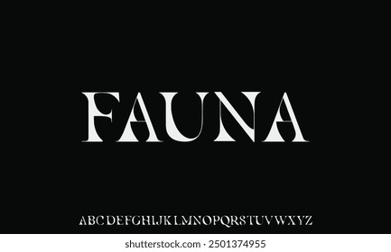 Elegant minimalist decorative alphabet display font vector. Beautiful sans serif typeface