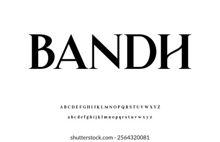 Elegant minimalist decorative alphabet display font vector. Beautiful sans serif typeface