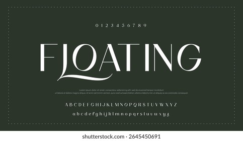 Elegant minimalist decorative alphabet display font vector. Beautiful sans serif typeface