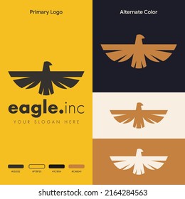 concepto elegante de logotipo de águila minimalista