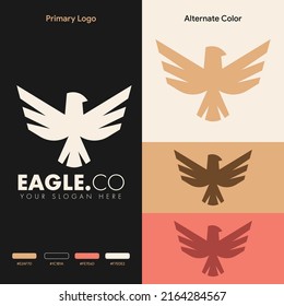 concepto elegante de logotipo de águila minimalista