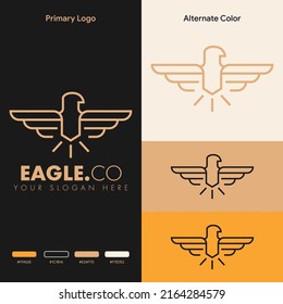 elegant minimalist eagle logo concept