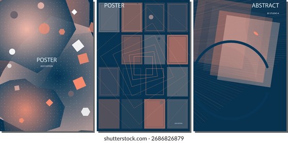 Elegante minimalista Gradiente Vetor Poster Design Background para Panfletos Corporativos, Folhetos de Marketing e Banners da Web