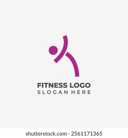 Elegant Minimalist Human Gym Lineart Logo Design for Fitness Branding