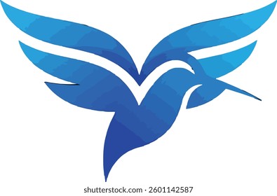 Elegant Minimalist Hummingbird Line Art