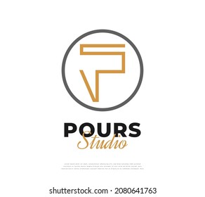 Elegant and Minimalist Initial Letter P and O Logo Design. PO or OP Monogram Logo Design
