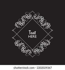 Elegant minimalist invitation card design, border frame